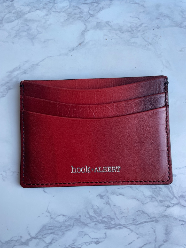 Red Leather Card Holder